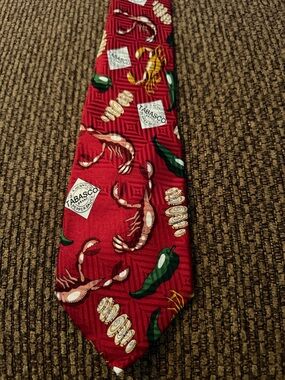 Tabasco Red Pepper & Shrimp Pattern Tie